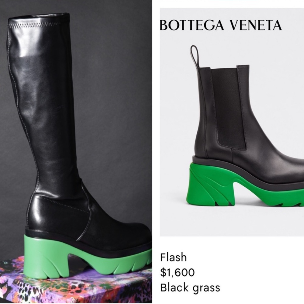 GREEN PLATFORM BOOTS - Picture 2 of 5